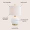 Jonathan Y Julienne 20.5" Glass/Metal LED Table Lamp, White/Brass Gold JYL1040A - alternate 6
