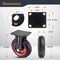Powertec 8'' Caster Wheels, Heavy Duty Fixed Plate Casters with Rubber Knobby Tread, 4PK 17053-P4N - alternate 5
