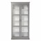 Homeroots Gray Cornice Molding Double Door Curio Cabinet 401666 - alternate 1