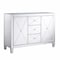 Homeroots 50in Silver Wood and Glass Three Drawer Credenza with Two Doors 401707 - alternate 3
