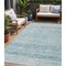 Homeroots 5' X 8' Teal Blue And Ivory Trellis Washable Indoor Outdoor Area Rug 616497 - alternate 1