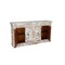 Homeroots 75" White Distressed Solid Wood Carved Floral Sideboard with Four Doors 635825 - alternate 5