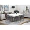 Homeroots 79" White And Clear Rectangular Manufactured Wood And Glass Dining Table 486030 - alternate 5