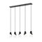 Z-Lite Aimie 5-Light Linear Chandelier, 6 in W, Matte Black 828P6-5L-MB - alternate 1