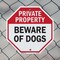 Signmission Private Property Beware of Dogs, 10 inch X 10 inch, Aluminum Metal Signs, 2PK OC-A-2PACK-10-138 - alternate 3