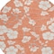 Homeroots 8' Coral Ivory And Gray Round Floral Washable Indoor Outdoor Area Rug 599876 - alternate 5