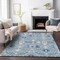 Homeroots 3' X 5' Denim Blue Ivory And Beige Oriental Washable Indoor Outdoor Area Rug 598034 - alternate 5