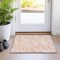 Homeroots 2' X 3' Peach and Ivory Abstract Washable Non Skid Indoor Outdoor Area Rug 559289 - alternate 7