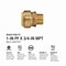 Proline Series 1-in PF x 3/4-in MIP Brass Push Fit Male Adapter 6630-154 - alternate 3
