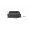 Homeroots 83" Charcoal Fabric Reclining USB Sofa With Toss Pillow 559219 - alternate 4
