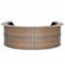 Linea Italia Reception Desk 107 in D X 46 in H, 11.8 ft W X Thermofused Laminate, Walnut ZUI298 - alternate 1