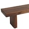 Homeroots Modern Chunky Solid Wood Bench 389202 - alternate 3