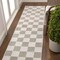 Jonathan Y Thea Modern Geometric Checkerboard High-Low Beige/Cream 2 ft. x 8 ft. Runner Rug SND103A-28 - alternate 1