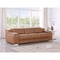 Homeroots 103" Chestnut Italian Leather Reclining USB Sofa 632888 - alternate 4