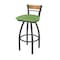 Holland Bar Stool Co Revelle 25in Swivel Counter Stool with Pewter Finish, Medium Back and Graph Parrot Seat 881 - alternate 1