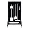 5S Supplies Housekeeping Shadow Board Broom Station V2, Black / White Shadows, Kit + Stand, No Text HSB-V2-BLACK/WHITE-KIT-STAND-NO TEXT - alternate 1