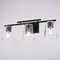 Vaxcel Sedona 3-Light Vanity Light, Matte Black, Clear Glass, 22-In. Wide W0592 - alternate 5