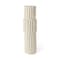 Homeroots 23" Cream Abstract Cylinder Ceramic Table Vase 397583 - alternate 1
