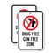 Signmission Drug Free Gun Free Zone 1, 12'' X 18'' 2 Signs, Heavy Gauge Aluminum, 2PK A-1218-2PACK-25239 - alternate 1