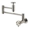 Kingston Brass Wall Mount Pot Filler Faucet with Knurled Handle, Polished Nickel KS8106RKZ - alternate 1