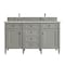 James Martin Vanities Brittany 60" Double Vanity, Urban Gray, w/ 3 CM Siberian Silestone Top 650-V60D-UGR-3SFR - alternate 1