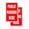Signmission Public Parking Here, Vinyl Decals Only 24 Inch x 36 Inch, Vinyl Decal, 2PK DSB-2436-2PACK-Public Parking Here - alternate 1