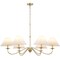 Jonathan Y Phoebe 41.5" 6-Light Grand French Country Farmhouse Adjustable Swooping Arm Candle-Style Metal LED C JYL7624E - alternate 1