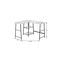 Homeroots 47" White and Black Wood and Metal Corner Trestle Computer Desk 489991 - alternate 3