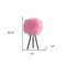 Homeroots 21" Black Tripod Table Lamp With Pink Faux Feather Shade 524257 - alternate 4