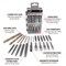 Performance Tool 25 pc. Damaged Screw Extractor, Screw Bolt Remover, HSS, CRV, Case W9047 - alternate 6