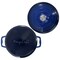 Megachef 2.7 Quart Round Enameled Cast Iron Casserole in Gradient Dark Blue 750124513M - alternate 3