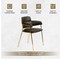 Leisuremod Axis Collection Modern Gold Dining Chair in Charcoal, 4PK ACG22CH4 - alternate 8