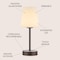 Jonathan Y Carson 12.75" Modern Minimalist Iron Rechargeable Integrated Portable LED Table Lamp, Oil Rubbed Bron JYL7110B - alternate 7