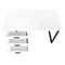 Homeroots 47" White and Black Wood and Metal Sled Computer Desk With Three Drawers 489922 - alternate 7