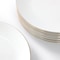 Gibson Home Ogalla 8 Piece 7.5 Inch Gold Banded Fine Ceramic Dessert Plate Set 750123494M - alternate 4