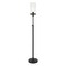 Homeroots 66" Black Adjustable Torchiere Floor Lamp With Clear Glass Cylinder Shade 523381 - alternate 6