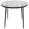 Leisuremod Devon Tree Design Glass Top Aluminum Base Indoor Outdoor Bistro Dining Table, Black DT31BL - alternate 1
