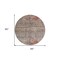 Homeroots 8' Gray Tan And Terra Cotta Round Floral Washable Indoor Outdoor Area Rug 606202 - alternate 4