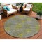 Homeroots 8' Gray Lime Green And Silver Round Polka Dot Washable Indoor Outdoor Area Rug 614679 - alternate 1
