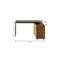 Homeroots 56" Oak Wood and Stainless Steel L Shape Computer Desk 723736 - alternate 6