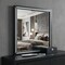 Homeroots 37" Black Faux Crystal And Wood Dresser Mount Framed Mirror 564638 - alternate 4