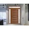 Vdomdoors Front Exterior Prehung Metal-Plastic Door, Manux 8415 Walnut, 2 Side and Top Sidelite Transom, Offi MANUX8415EXD-WLN-W14+36+14xH80+14-LH - alternate 2