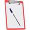 Acrimet Clipboard Memo Size A5 Low Profile Clip (Plastic) (Clear Red Color), 3PK 137B.6 - alternate 6