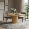 Homeroots 52" Brown Solid Wood Pedestal Base Round Top Dining Table 720989 - alternate 4