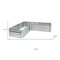 Homeroots 12in X 60in Silver Steel L Shape Raised Garden Bed 668468 - alternate 5