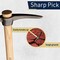 Kings County Tools 16 in Forged Steel Pickaxe for Digging, Loosening Soil, or Weeding Tool Dual Headed Adze Garden Hoe KC4914-27 - alternate 7