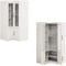 Homeroots 71" White Wood Four Door Corner Combo Dresser 617973 - alternate 1