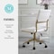 Martha Stewart Ivy Upholstered Office Chair in White/Polished Brass CH-220921-1-WH-GLD-MS - alternate 7