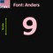 Aacc Self-Adhesive Vinyl Number: 9, Size: 14 cm. Color: Pink Font: Anders, 8PK AACC-Anders-N9-Pink-M14x8 - alternate 1