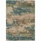 Homeroots 3' X 5' Teal Blue And Beige Abstract Washable Indoor Outdoor Area Rug 630939 - alternate 3